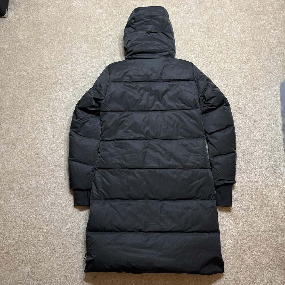 Mondetta MPG 650 Down Parka Jacket Mens Medium Black Long Hooded Puffer Coat - Picture 2 of 15